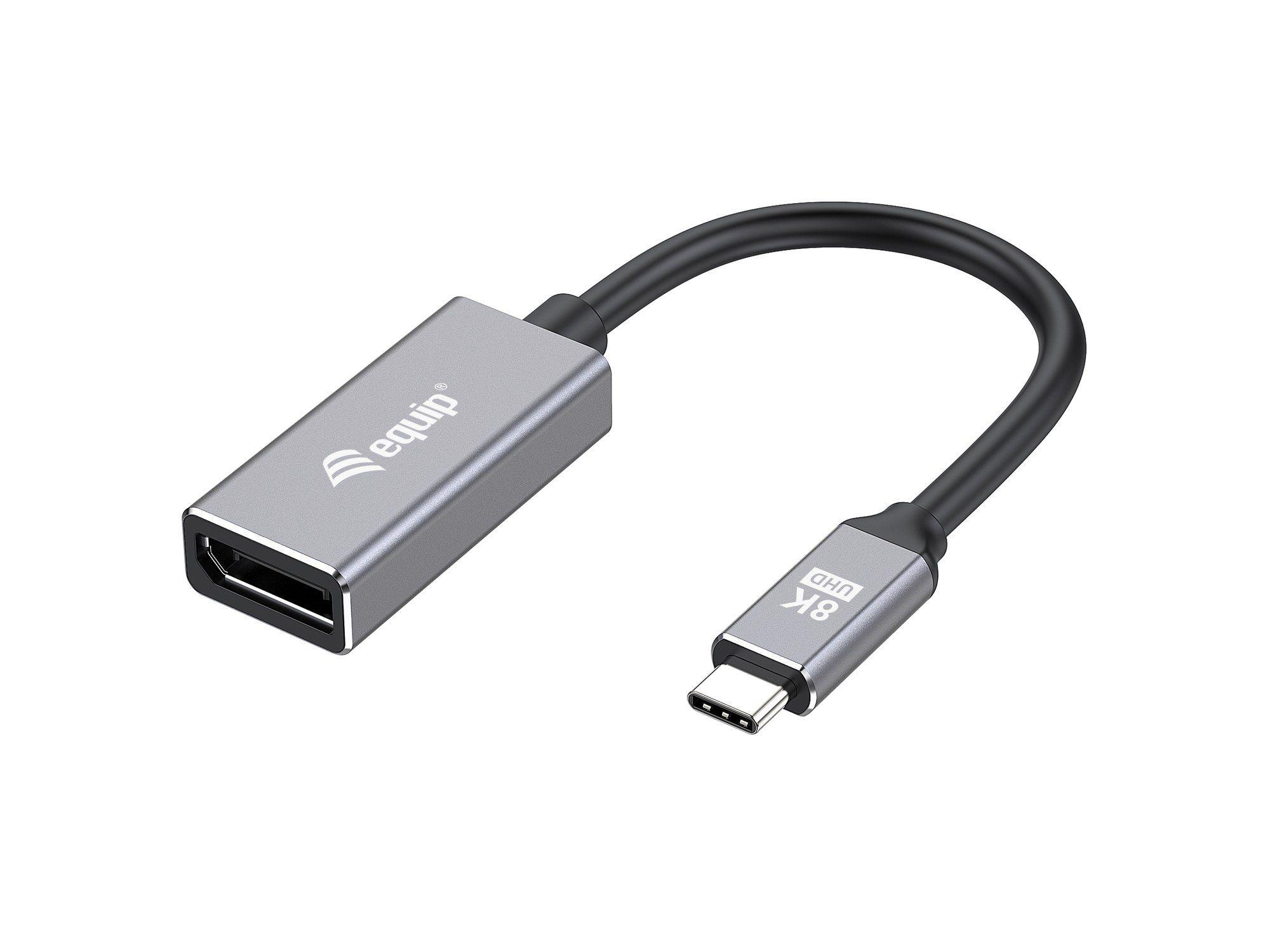 Adaptador USB-C para DisplayPort EQUIP 133493 (0,15 m - DisplayPort - USB Type-C - Preto/Cinzento)