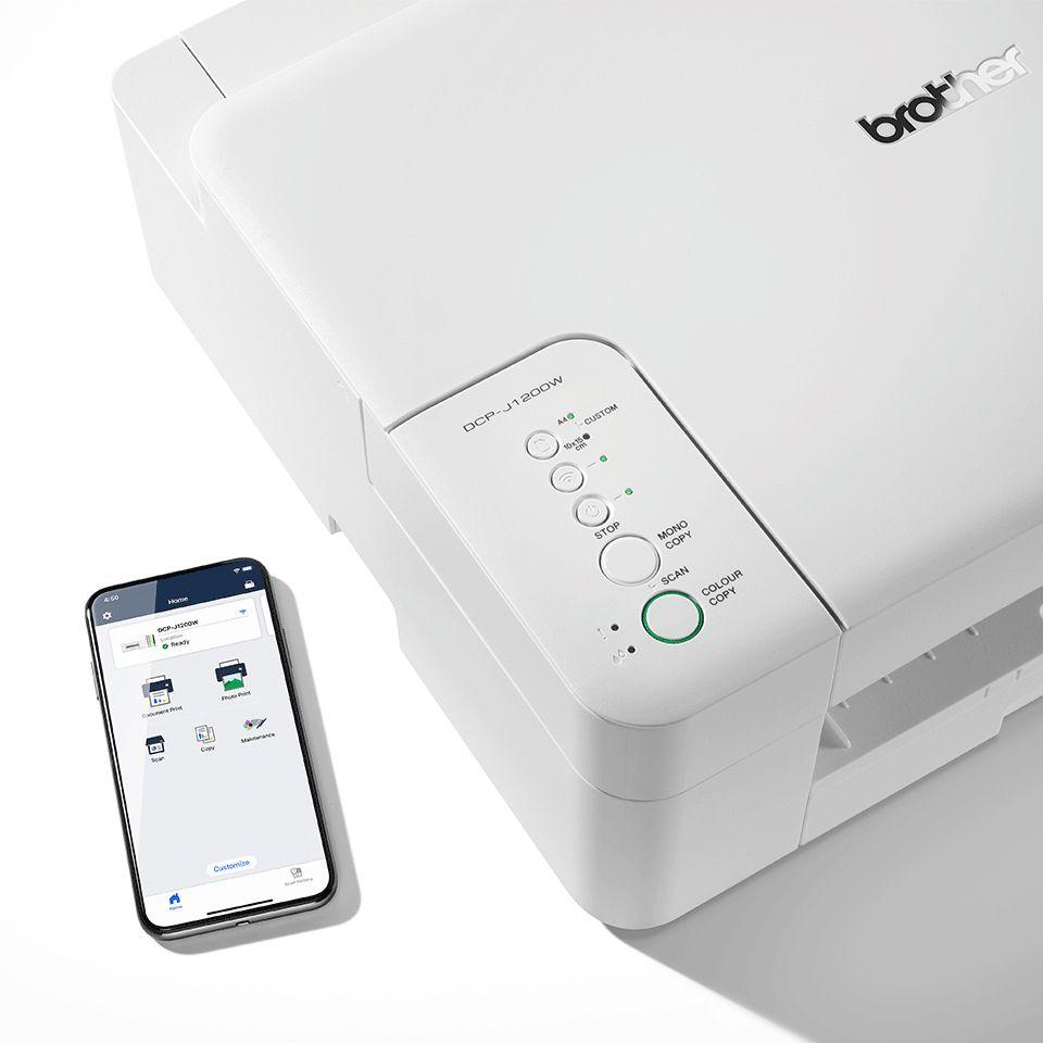 Impressora Multifunções BROTHER DCP-J1200WE (A4 - Impressão a cores - 150 folhas - Branco) — miniatura 5
