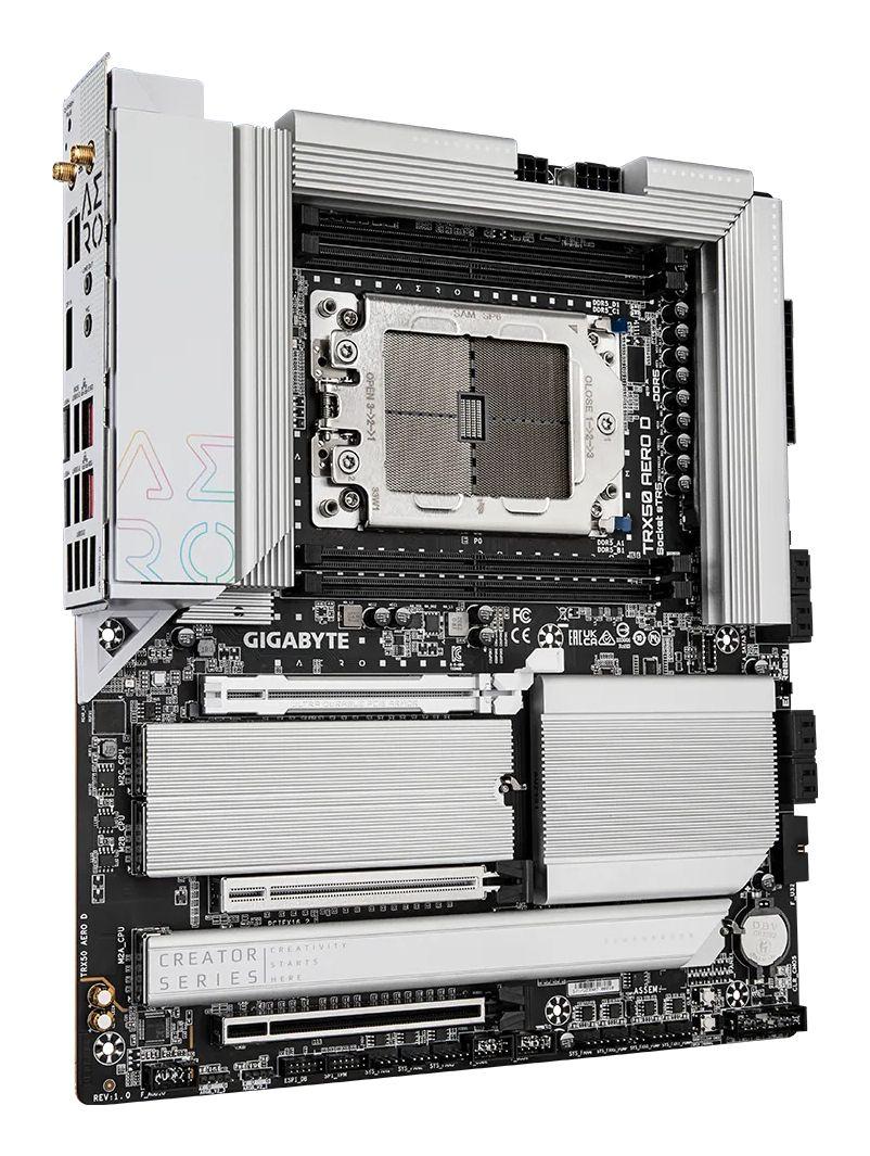 Motherboard GIGABYTE TRX50 AERO D (sTR5 - E-ATX - Quadri-canal - Preto), miniatura 3
