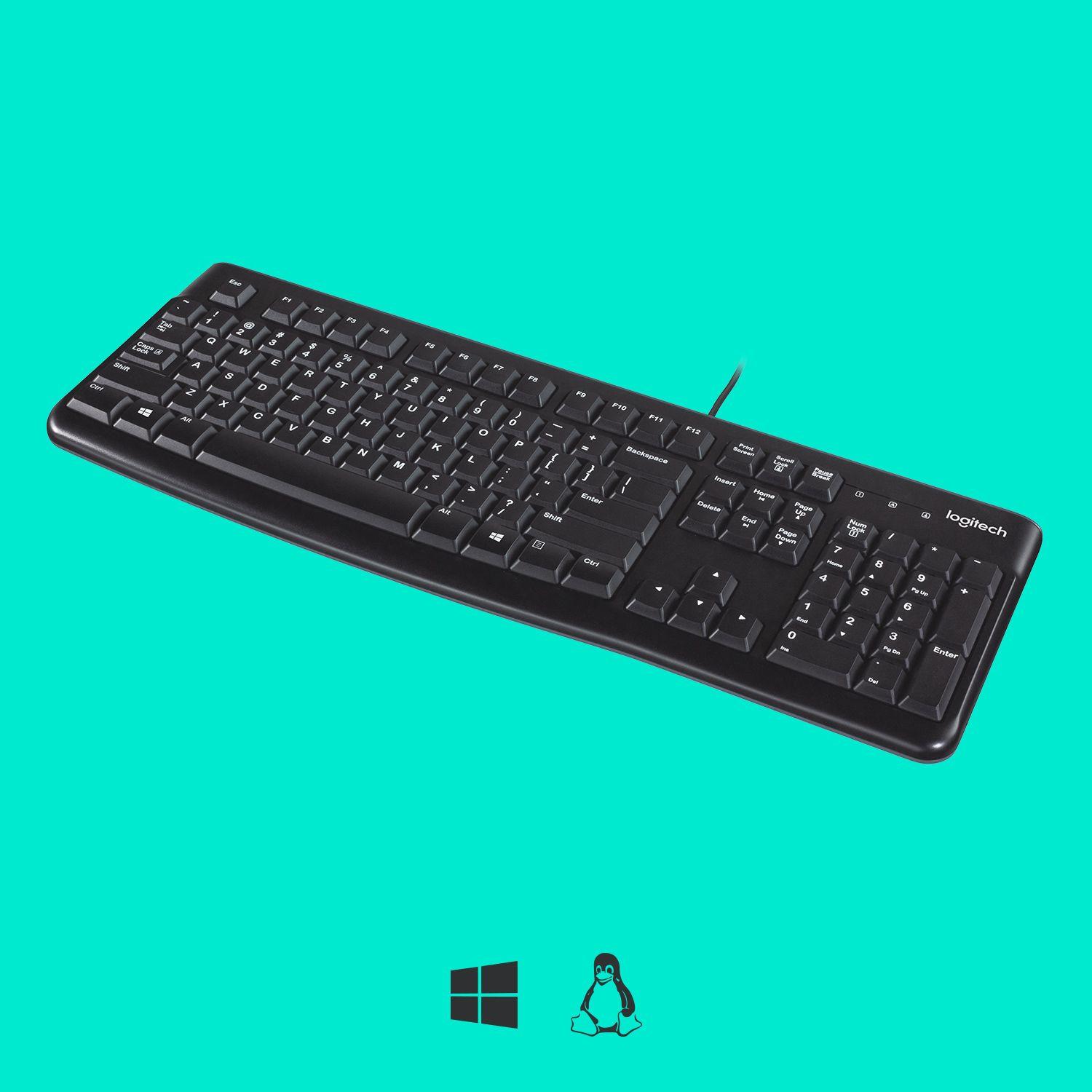 Teclado LOGITECH K120 (Holandês - Tamanho completo - USB - Preto) — miniatura 12
