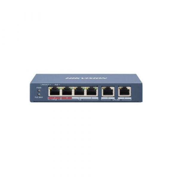 Switch HIKVISION DS-3E0106HP-E (RJ-45 - 10/100 Mbps - Parede ou secretária) — miniatura 2