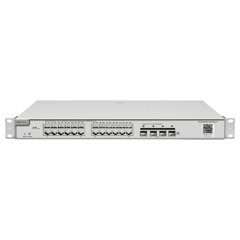 Switch Gerível REYEE RG-NBS3200-24GT4XS-P (Até 4096 - Rack)