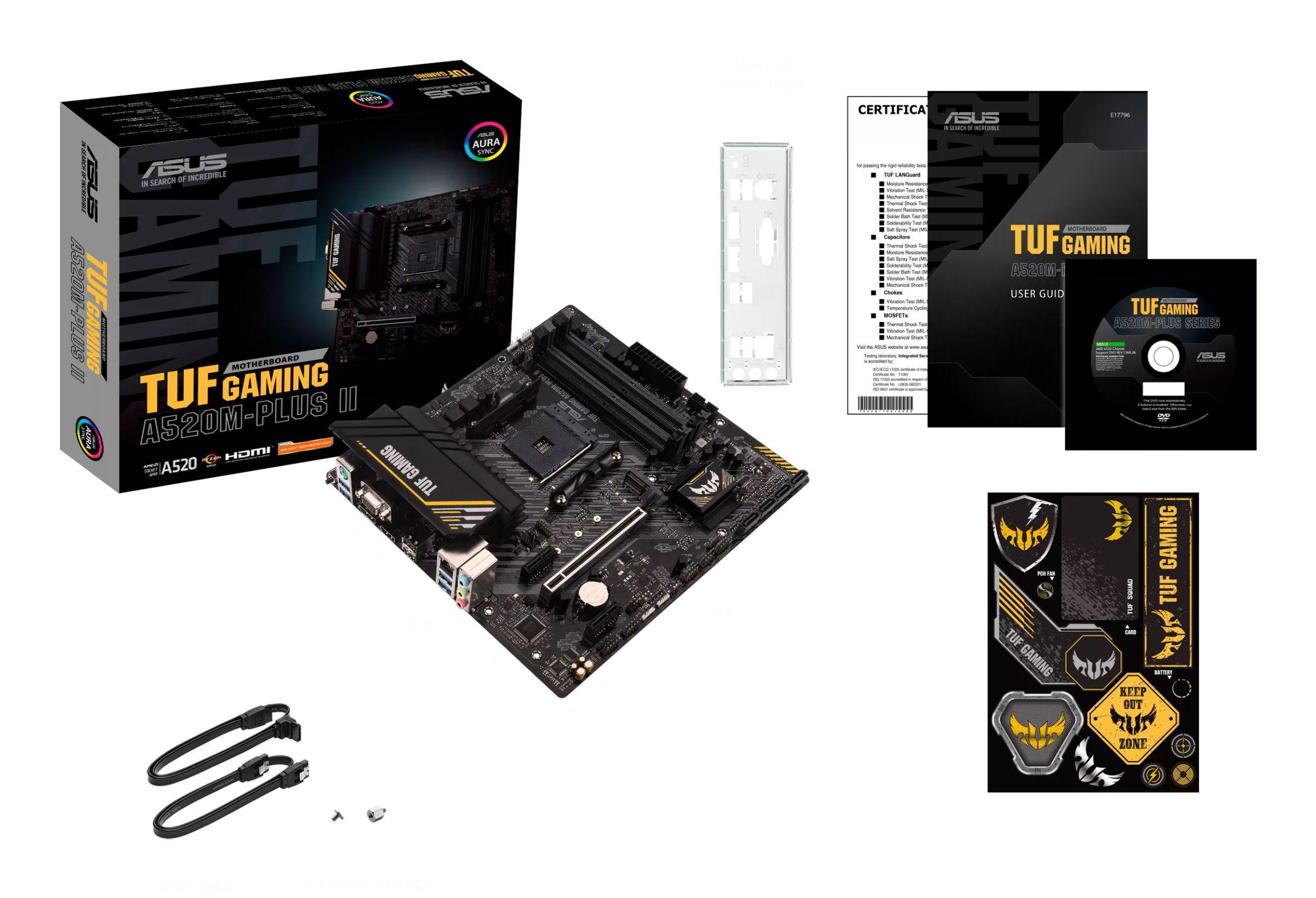 Motherboard ASUS TUF GAMING A520M-PLUS II (AM4 - micro ATX - Duplo canal - Preto), miniatura 6