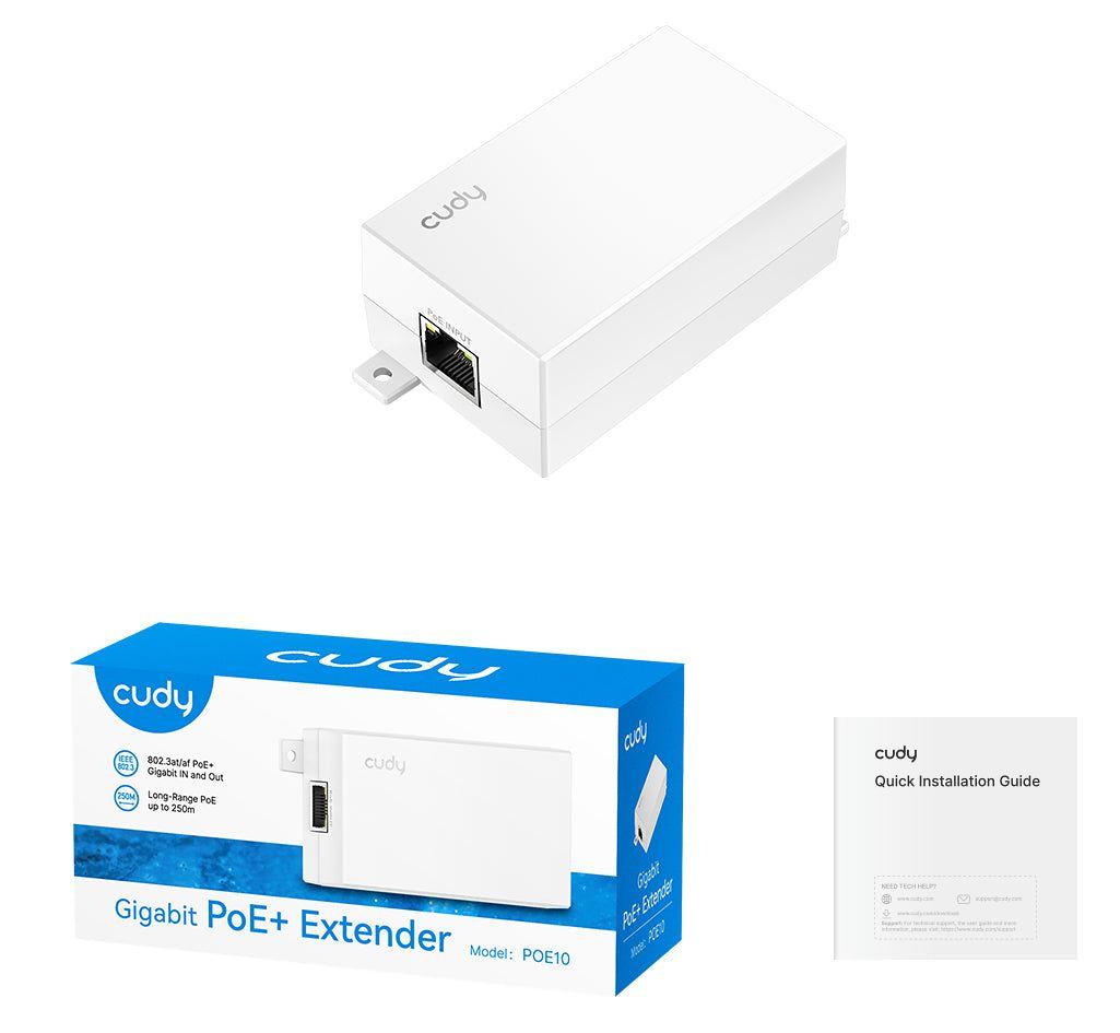 Extensor PoE CUDY POE10 (Gigabit Ethernet - 1 unidade - 10/100/1000 Mbit/s - Branco) — miniatura 3
