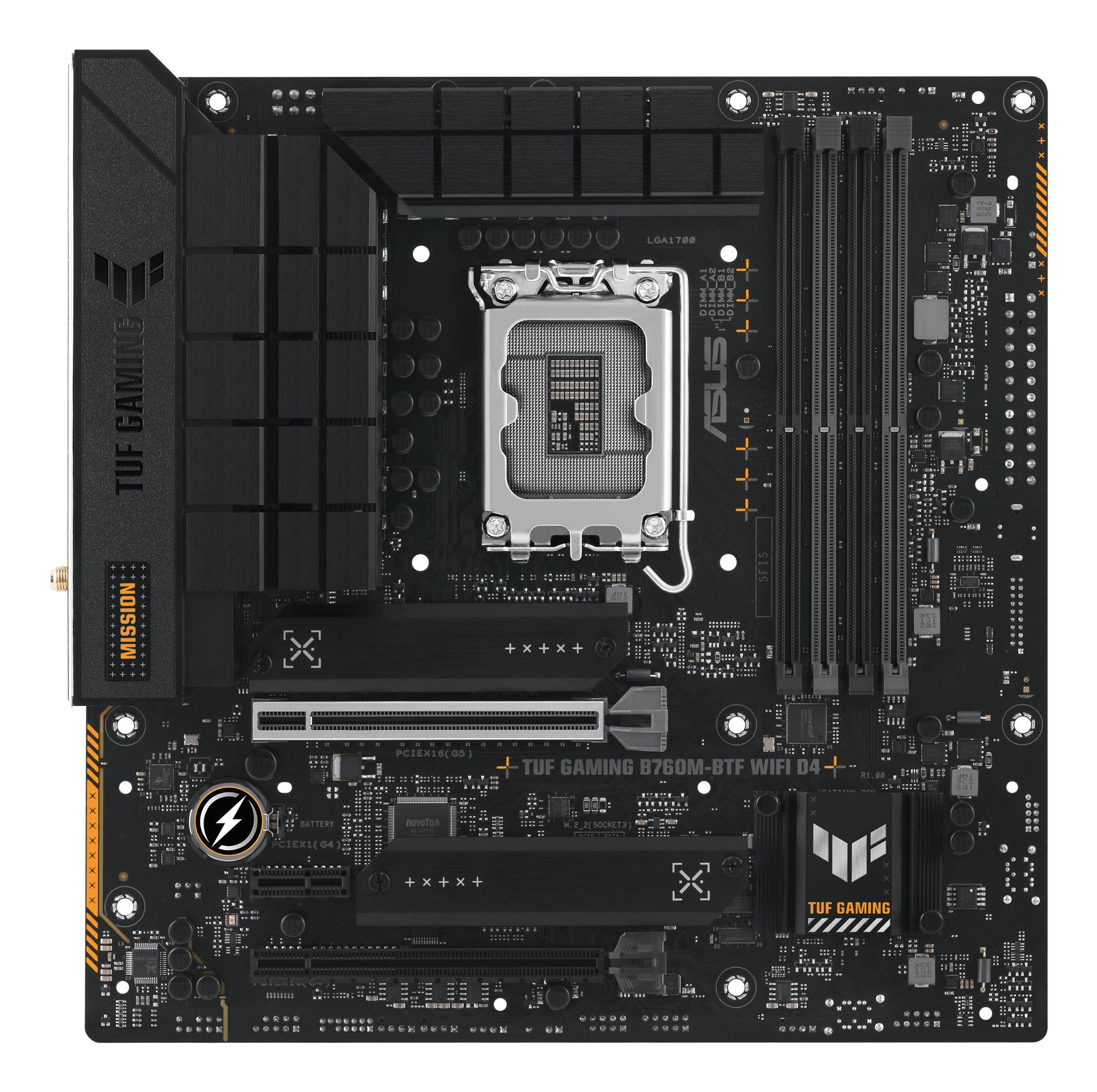 Motherboard ASUS TUF GAMING B760M-BTF WIFI D4 (LGA 1700 - micro ATX - Duplo canal)