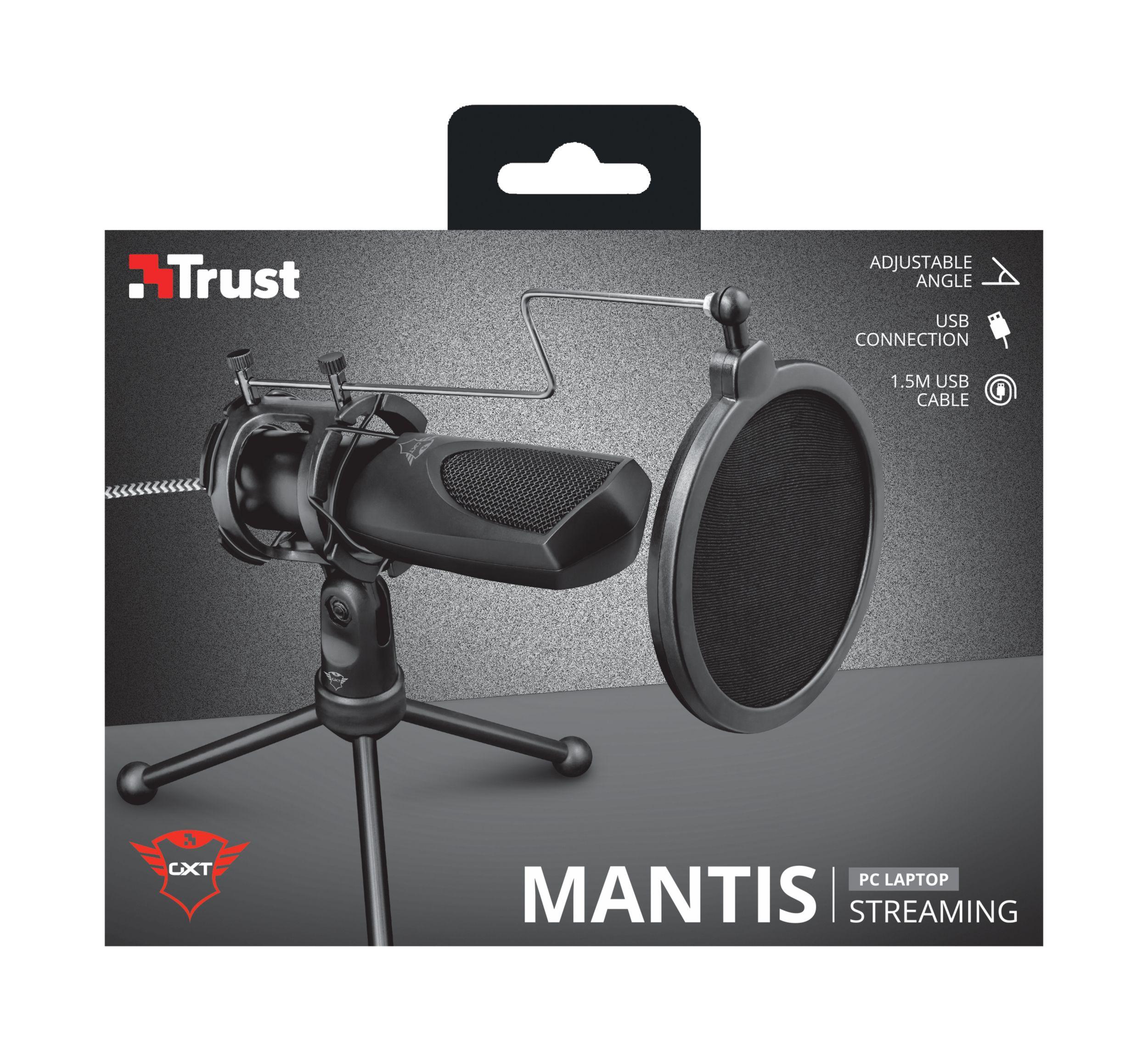 Microfone TRUST GXT 232 Mantis (Microfone para PC - Com fios - USB - Preto) — miniatura 5