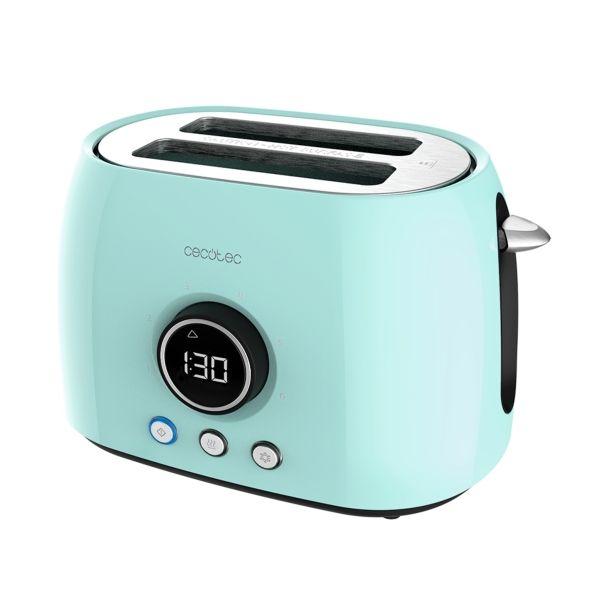 Torradeira CECOTEC ClassicToast 8000 Double (800 W - 2 fatias - Altura 19 cm - Azul)