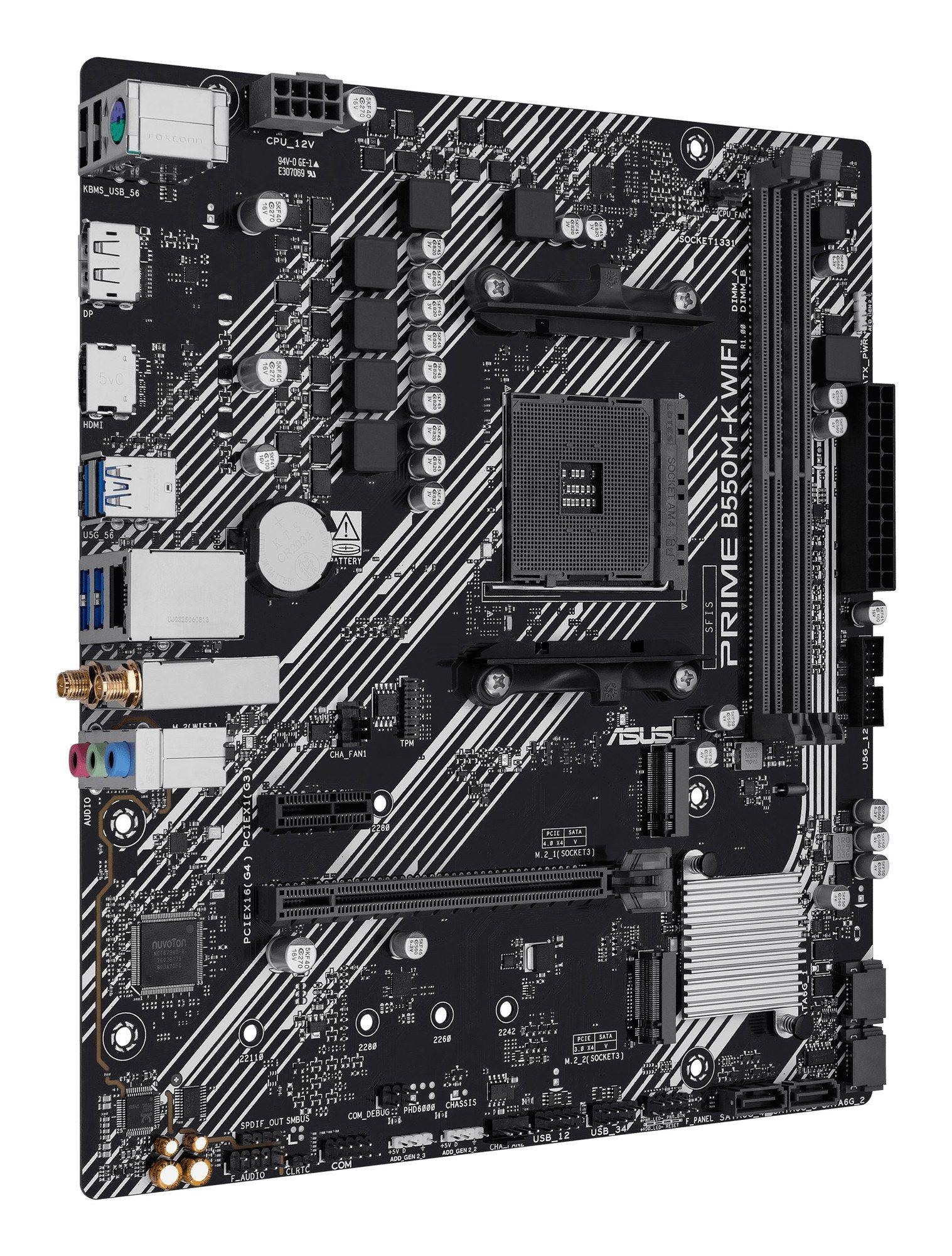 Motherboard ASUS PRIME B550M-K (WI-FI) (AM4 - Micro ATX - Duplo canal - Multicor) — miniatura 2