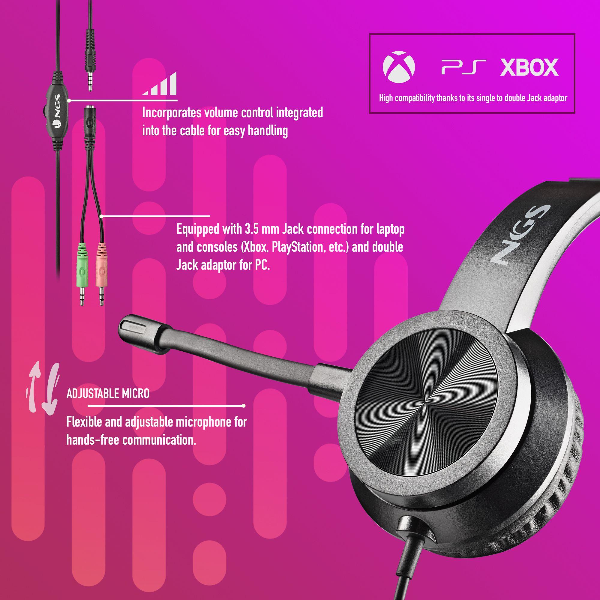 Headset Gaming NGS MSX11 PRO (Binaural - Com fios - Supra-aural - Preto), miniatura 6
