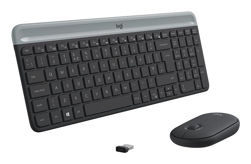 Conjunto de Teclado e Rato LOGITECH MK470 (Estados Unidos - Tamanho completo - RF Wireless - Grafite)