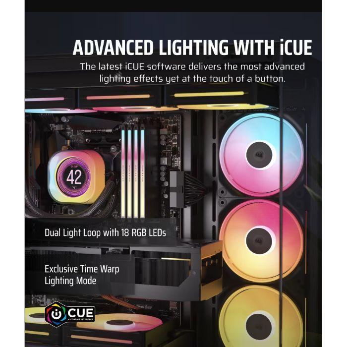 Ventoinha para Caixa de PC CORSAIR iCUE LINK LX140-R RGB (Preto), miniatura 3
