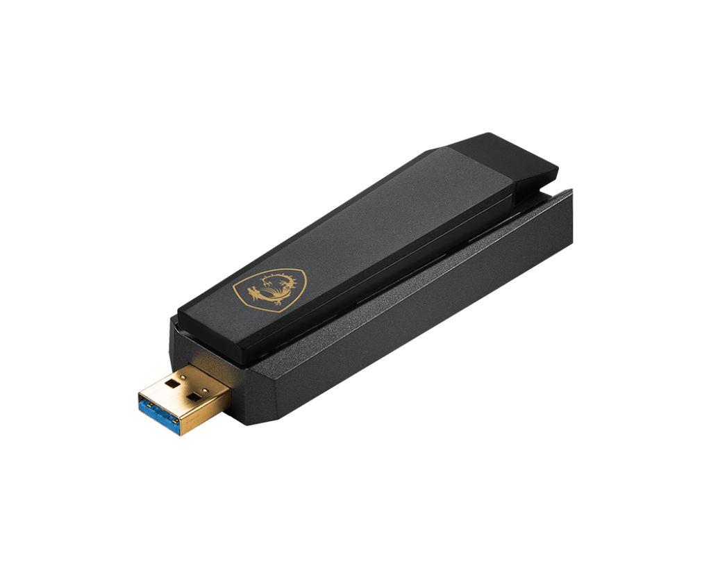Adaptador de Rede USB MSI AXE5400 (Wi-Fi 6E - 2402 Mbit/s - 1 unidade - Preto) — miniatura 4