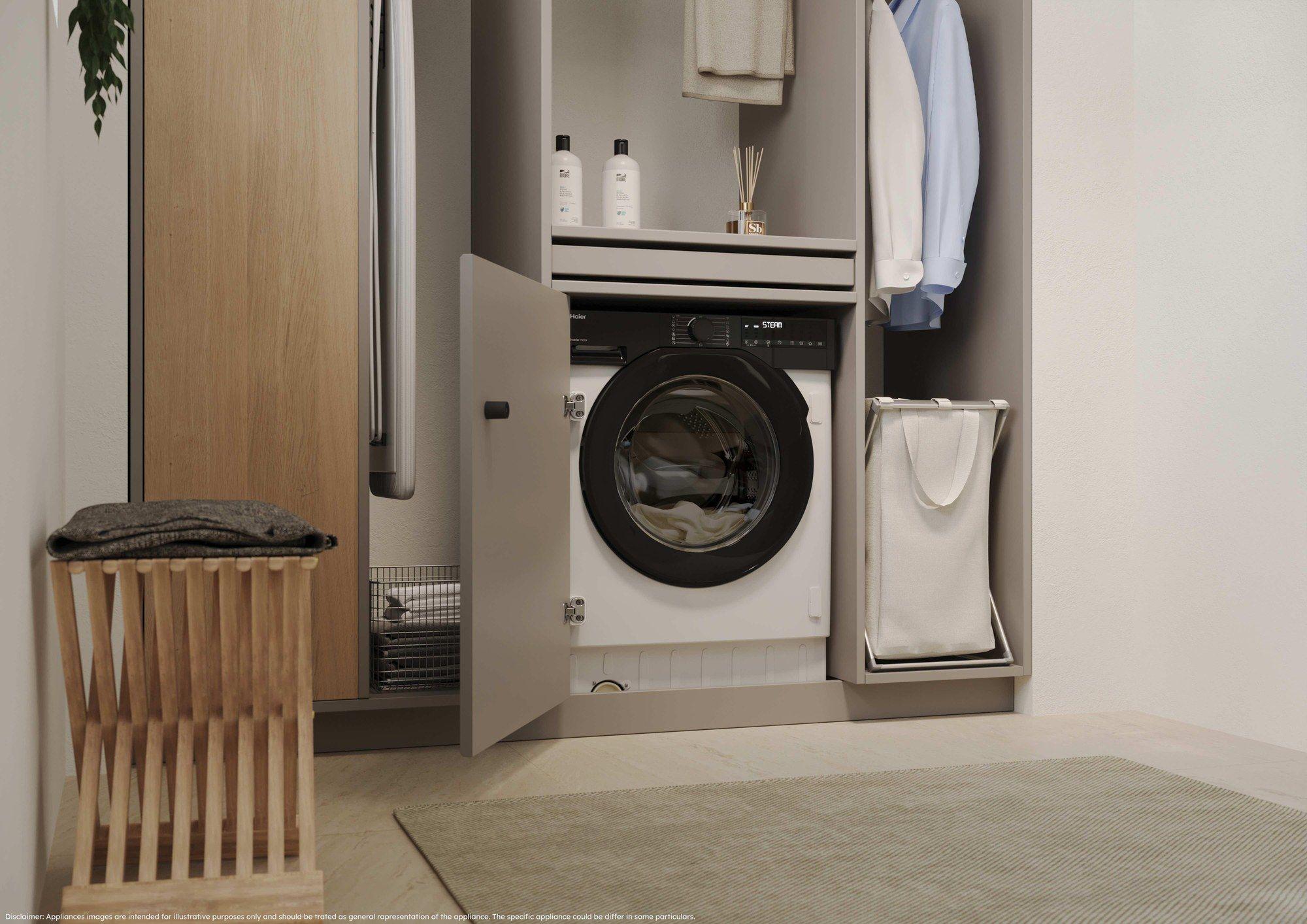 Máquina de Lavar e Secar Roupa de Encastre HAIER BHA6SD696M6DB9S (B - 9 kg - 6 kg - Branco), miniatura 4