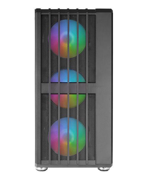 Caixa PC MARS GAMING MC-VAULT (ATX, micro ATX, Mini-ITX - Midi Tower - Rede, SGCC, vidro temperado - Preto)