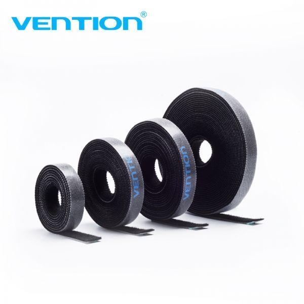 Fita Organizadora de Cabos VENTION KAABJ (Nylon - Preto), miniatura 2