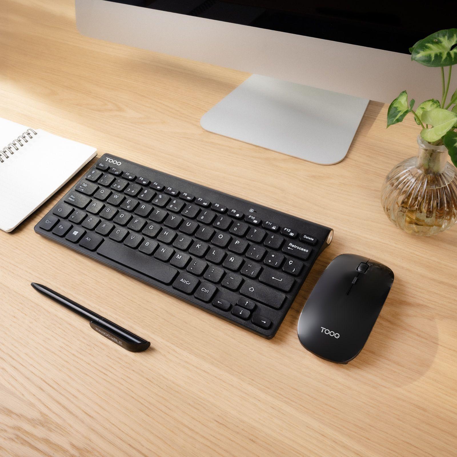 Teclado e Rato TOOQ TQKMW-3101-B (Interruptor de membrana - Compacto - RF Wireless - Preto) — miniatura 3