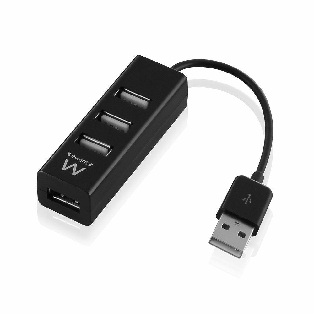 Hub USB EWENT EW1123 (0,12 m - USB 2.0, USB 1.1 - Preto) — miniatura 5