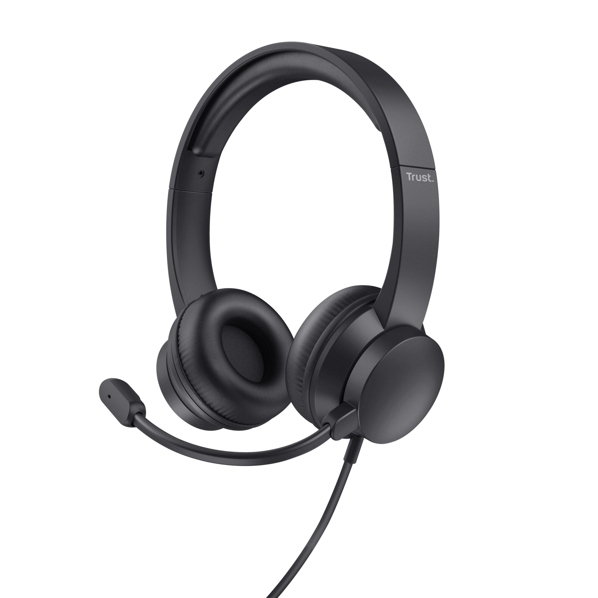 Headset TRUST Ayda USB (Binaural - Com fios - Supra-aural - Preto)