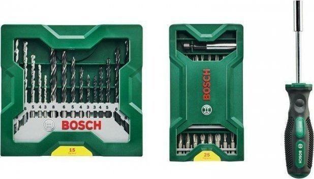 Conjunto de Brocas e Pontas BOSCH Mini X-Line 2607017655 (Metal e madeira)