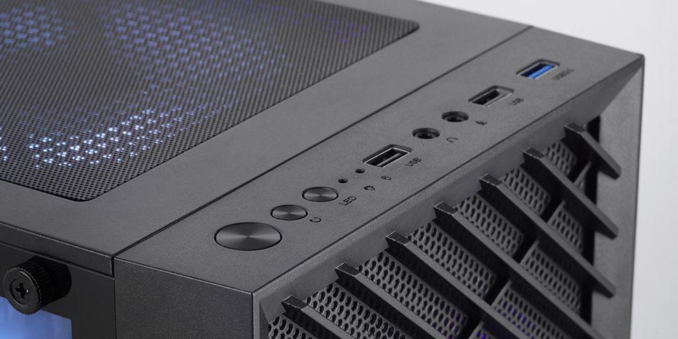 Caixa PC MARS GAMING MC-VORTEX (Micro-ATX, Mini-ITX - Mini-Torre - Rede, SGCC, vidro temperado - Preto) — miniatura 3