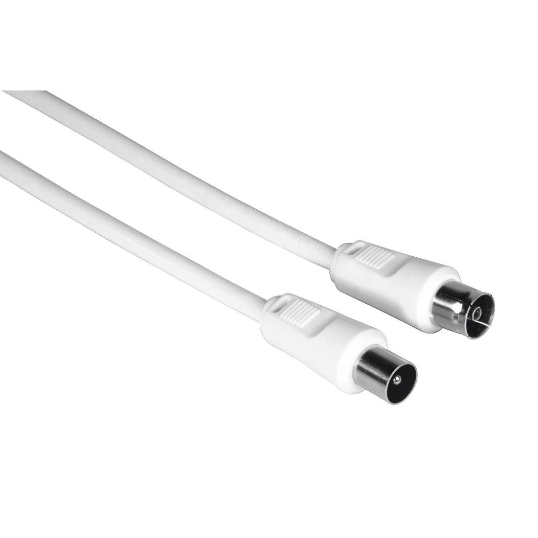 Cabo Coaxial de Antena HAMA 00205029 (Branco)