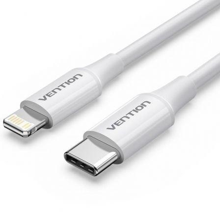 Cabo USB-C para Lightning VENTION LAJWF (1 m - USB-C macho - Lightning macho - Branco)