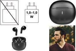 Auriculares LOGILINK BT0074 (5 h - Preto)