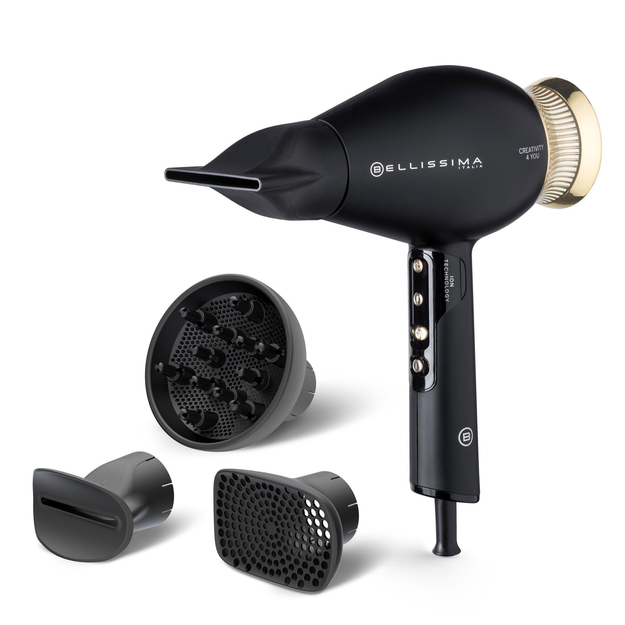 Secador de Cabelo BELLISSIMA Creativity 4 You S0701 (Preto e Dourado)