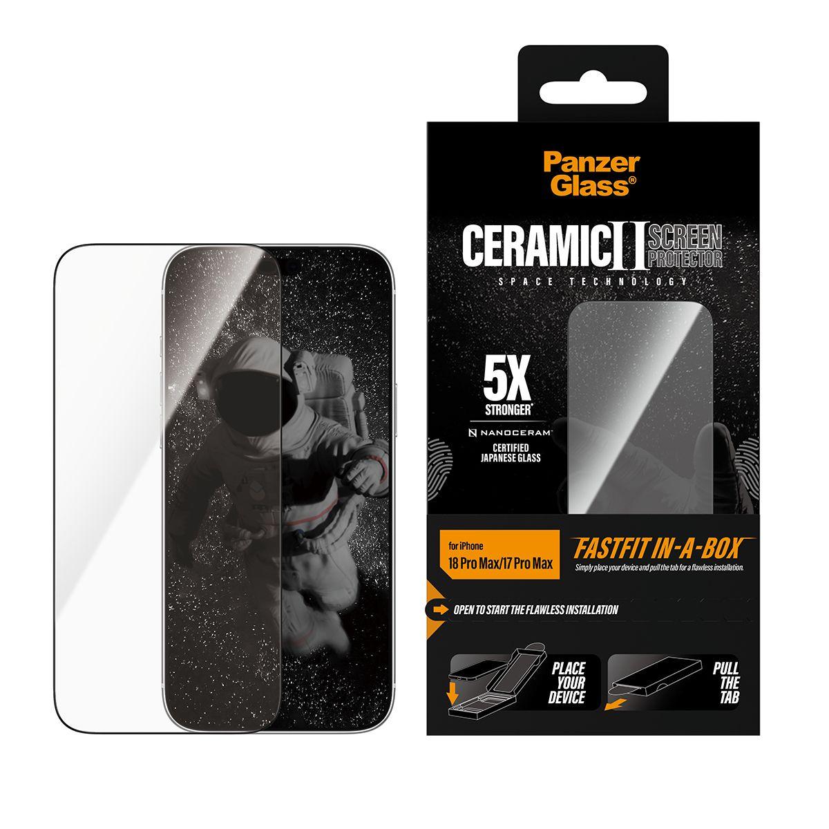 Protetor de Ecrã Cerâmico PANZERGLASS iPhone 17 Pro Max (Transparente) — miniatura 2