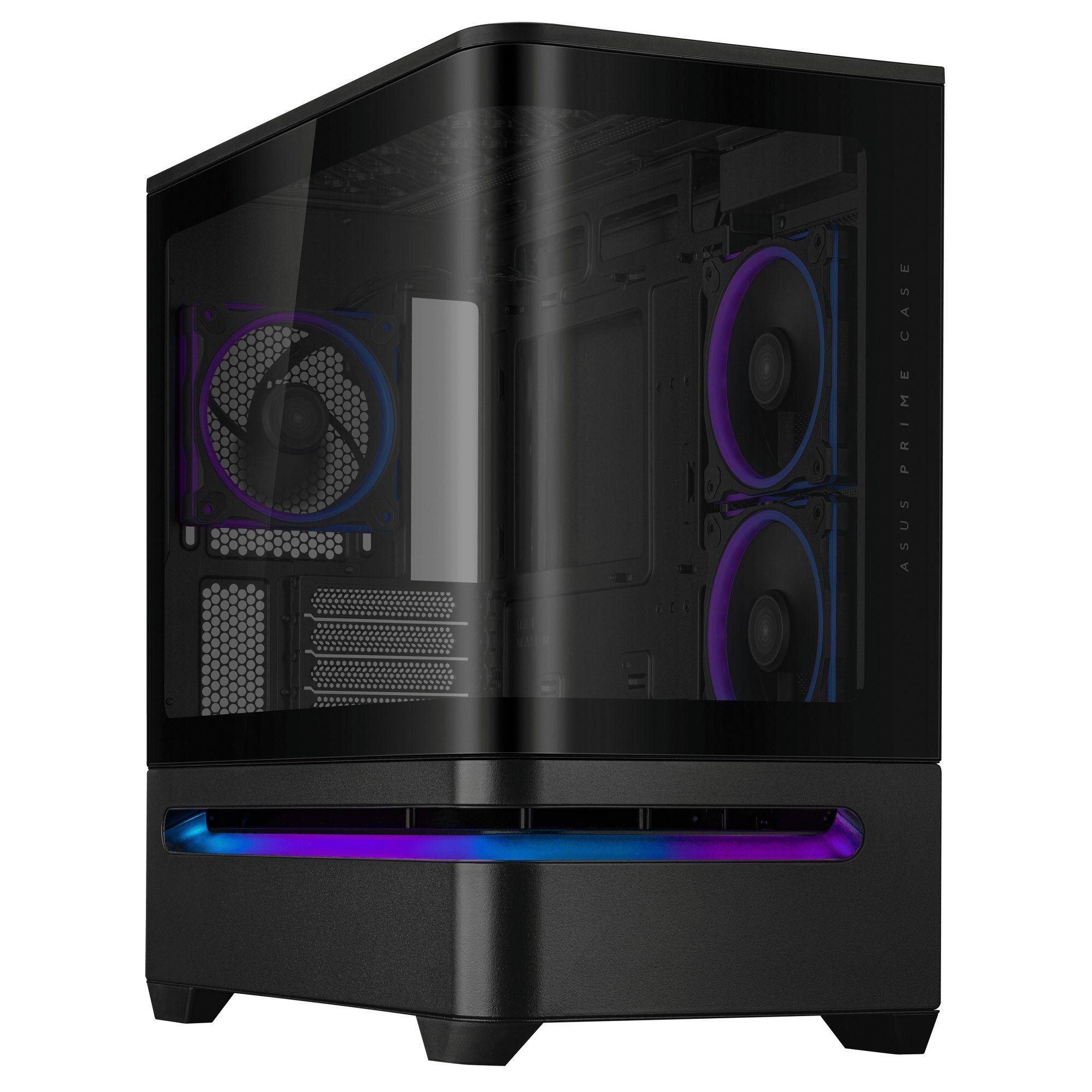 Caixa de Computador ASUS PRIME AP202 ARGB (Micro ATX, Mini-ITX - Mini Tower - Metal - Preto)