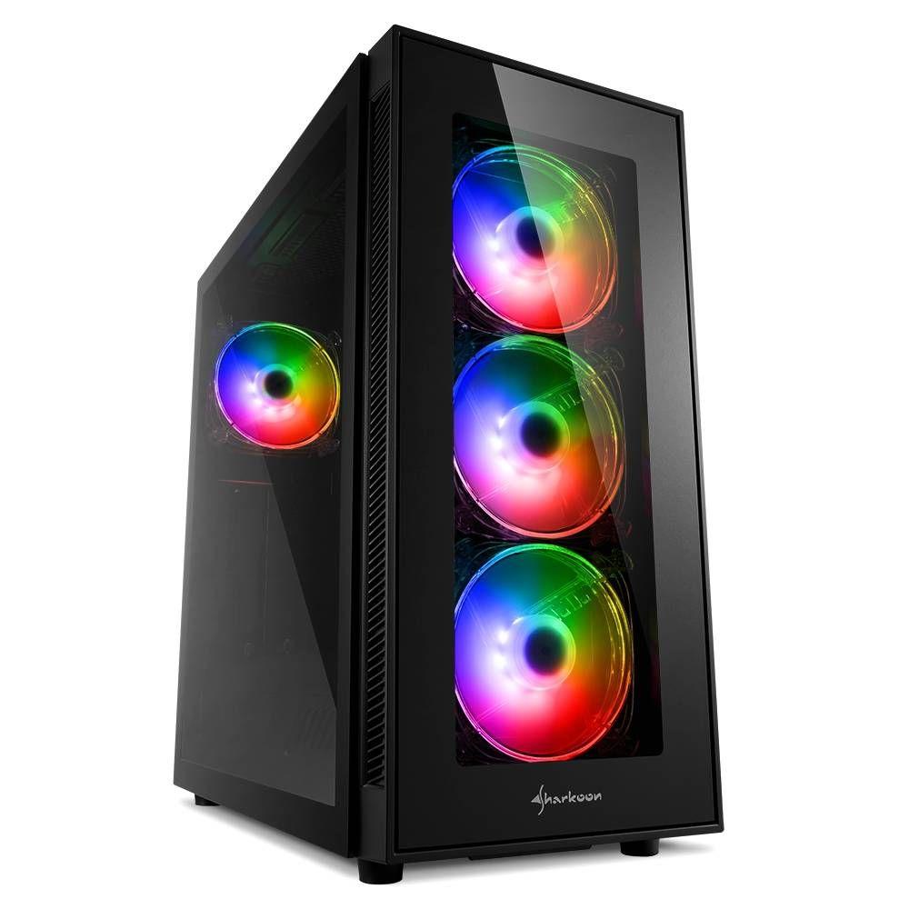 Caixa ATX SHARKOON TG5 PRO RGB (ATX, Micro ATX, Mini-ITX - Midi Tower - Mini-ITX, Micro ATX, ATX - Preto) — miniatura 2