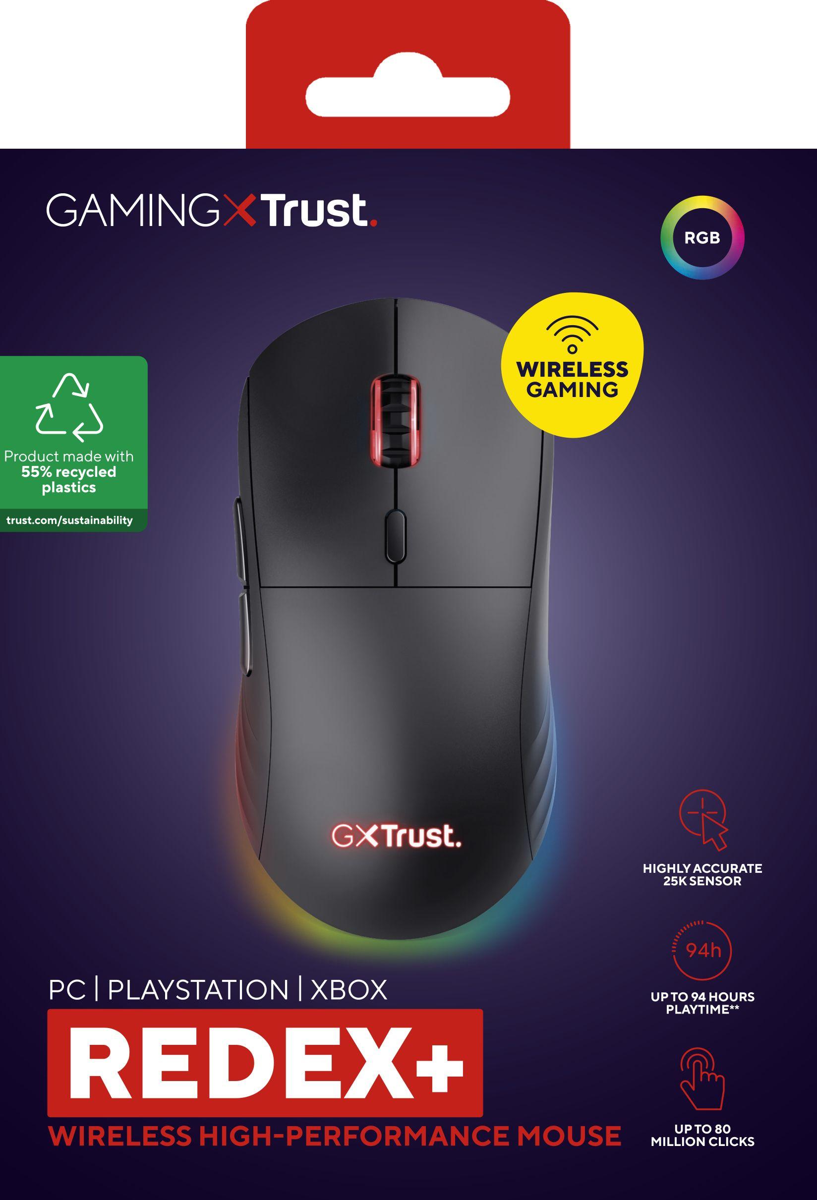 Rato TRUST GXT 927 Redex+ (Mão direita - 25600 DPI - Laser - Preto) — miniatura 8
