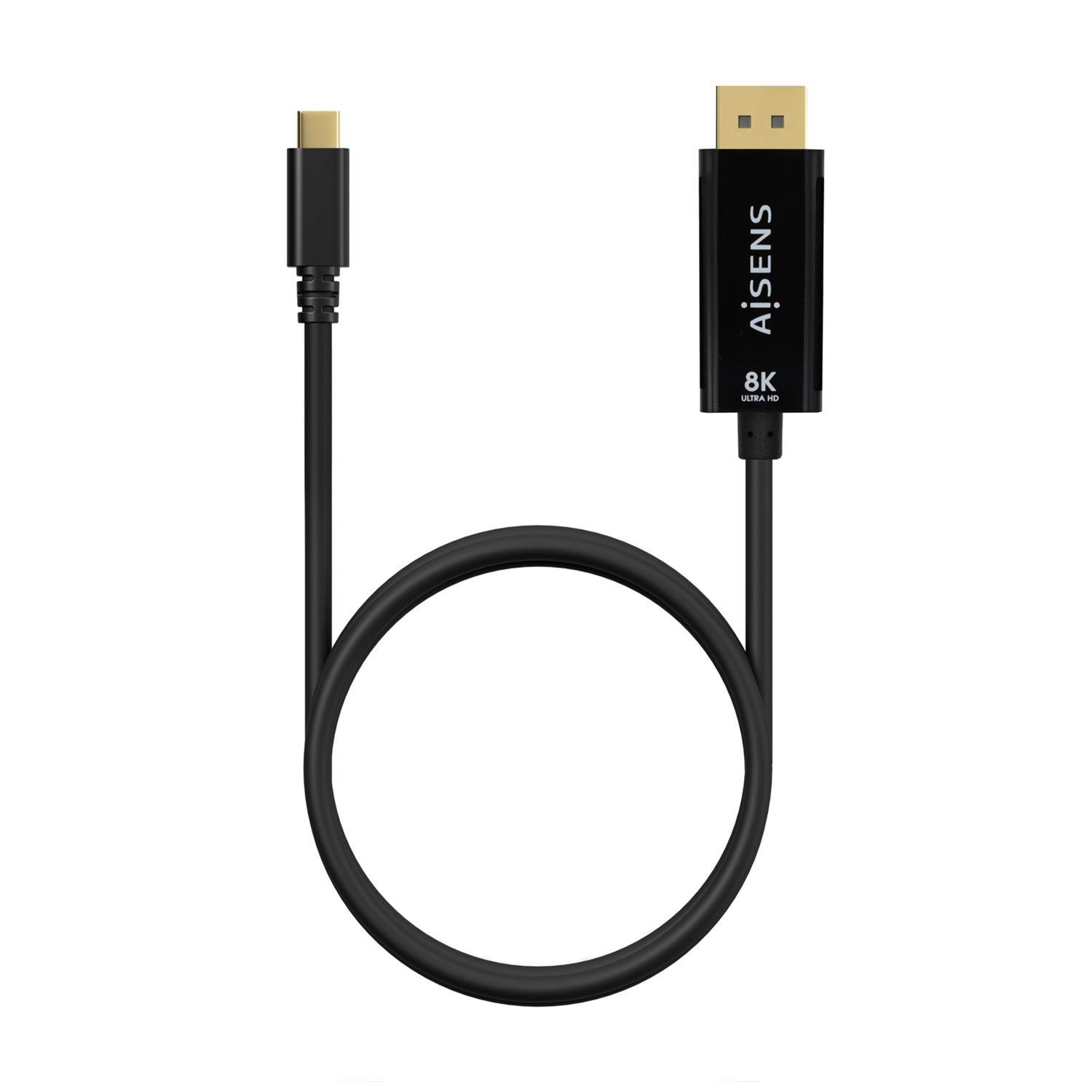 Cabo Conversor AISENS A109-0688 (0,8 m - USB Type-C - Preto), miniatura 3