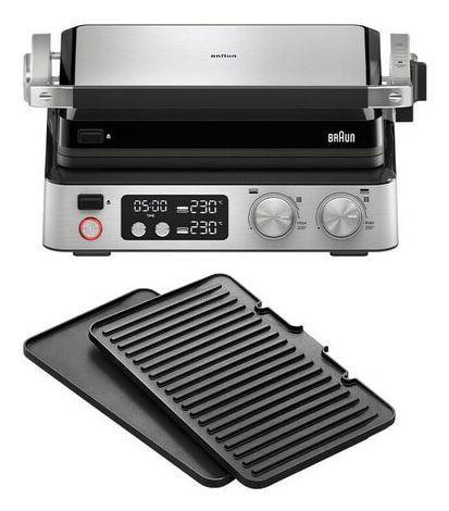 Grelhador Elétrico BRAUN MultiGrill 7 CG 7040 (Altura 17,3 cm - Preto/Inox)