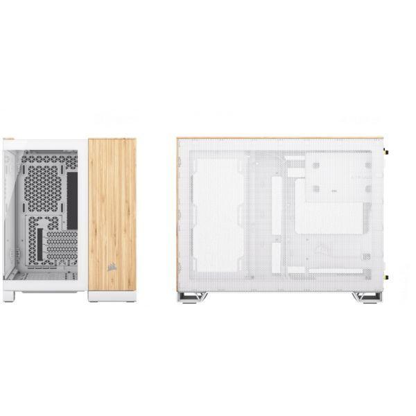 Caixa Micro ATX CORSAIR 2500X (Micro ATX e Mini-ITX - 2,5" - Aço e vidro temperado - Branco e Bambu) — miniatura 3