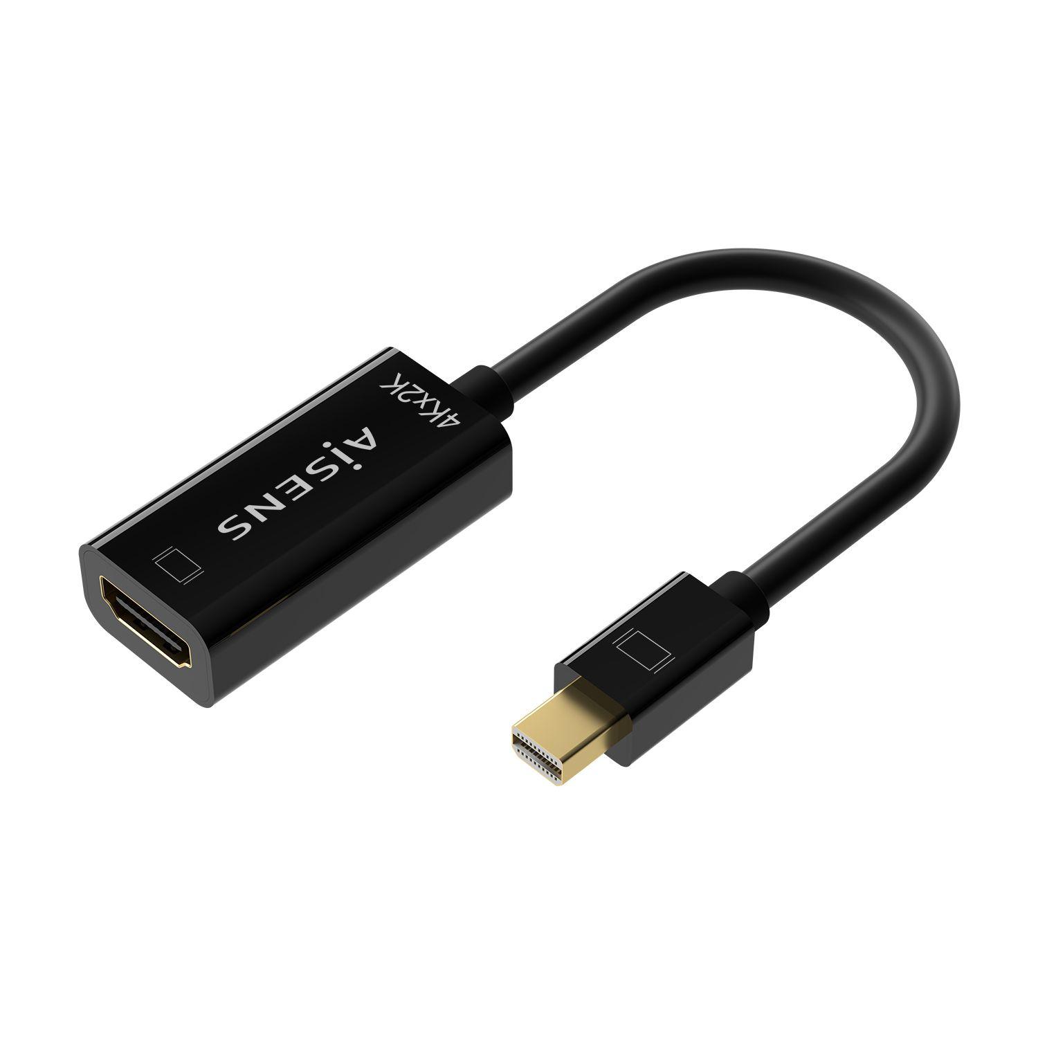 Adaptador Mini DisplayPort para HDMI AISENS A125-0643 (0,15 m - HDMI Type A - Mini DisplayPort - Preto)