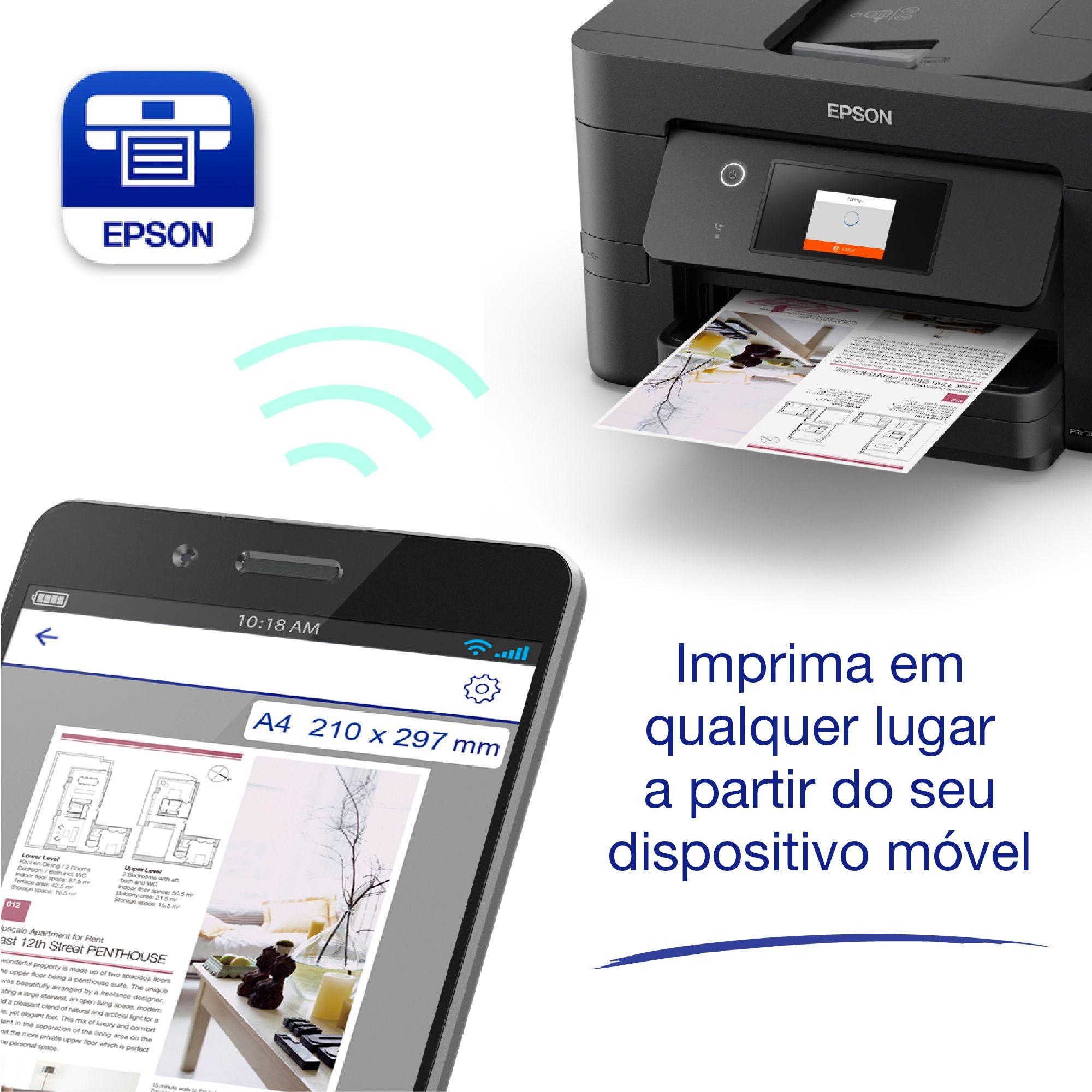 Impressora Multifunções EPSON WorkForce Pro WF-3820DWF (A4 - Impressão a cores - 250 folhas - Preto) — miniatura 5