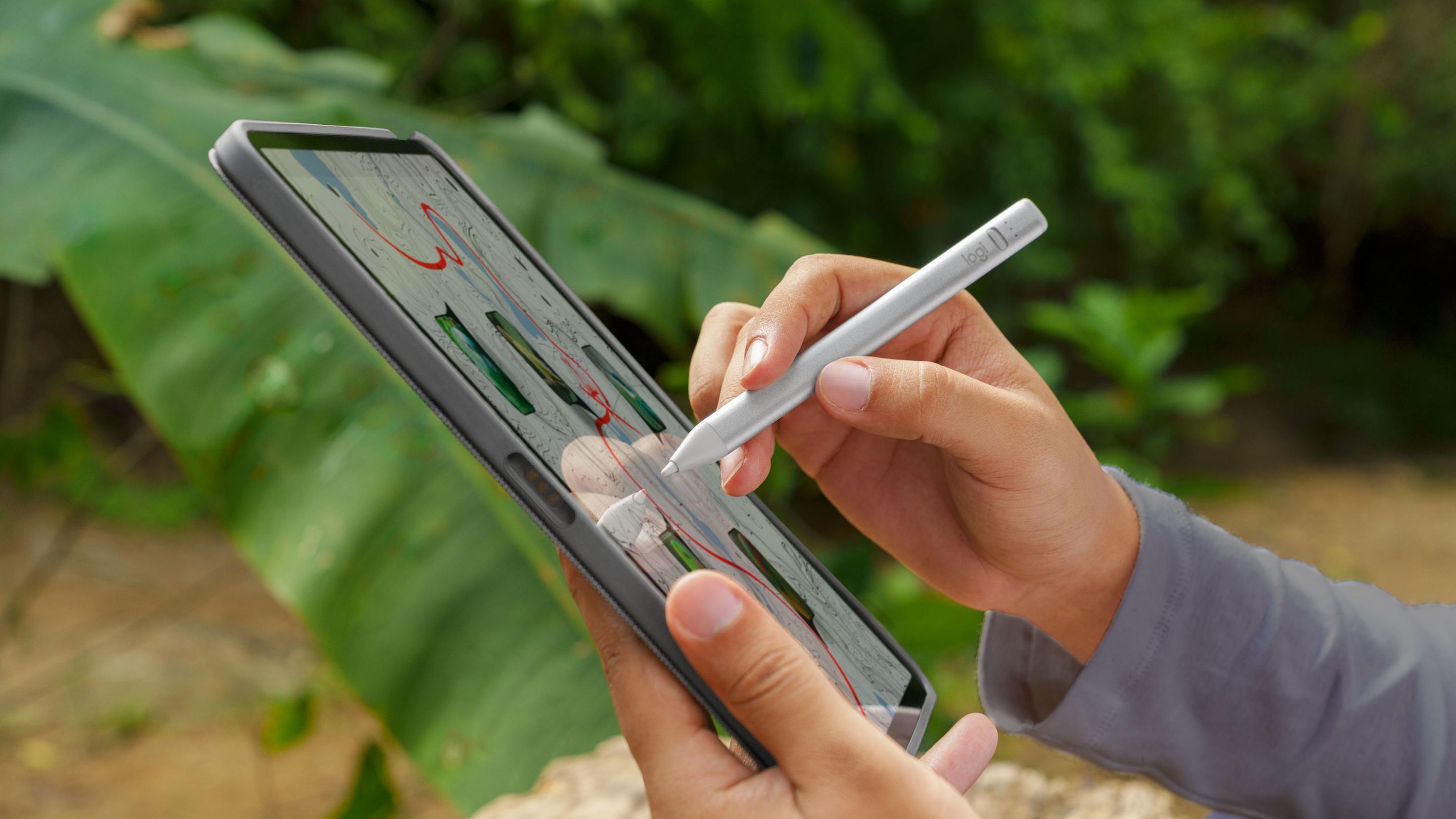 Caneta Digital LOGITECH Crayon USB-C (Sem fios - Apple - Prateado) — miniatura 7