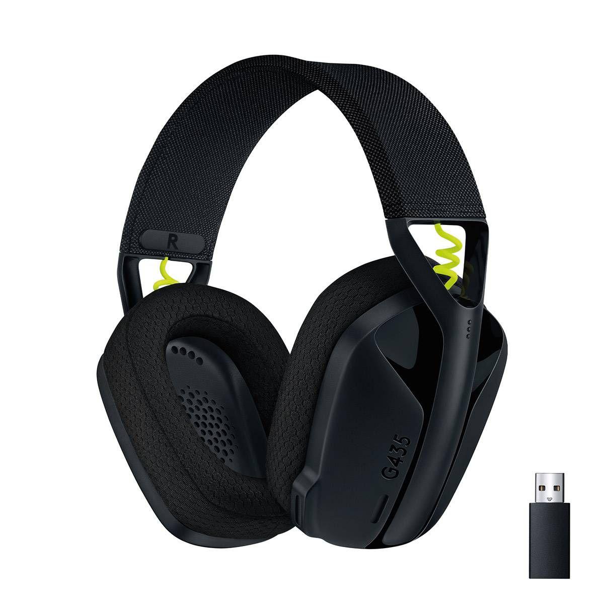 Headset Gaming LOGITECH G435 (Binaural - Sem fios - Circum-aural - Preto e Amarelo Néon), miniatura 2