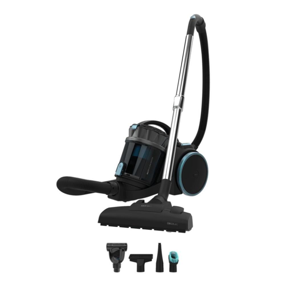 Aspirador Sem Saco CECOTEC Conga Rockstar Multicyclonic XL Animal Plus (Altura 48,5 cm - 20000 Pa - 4 L - Preto)