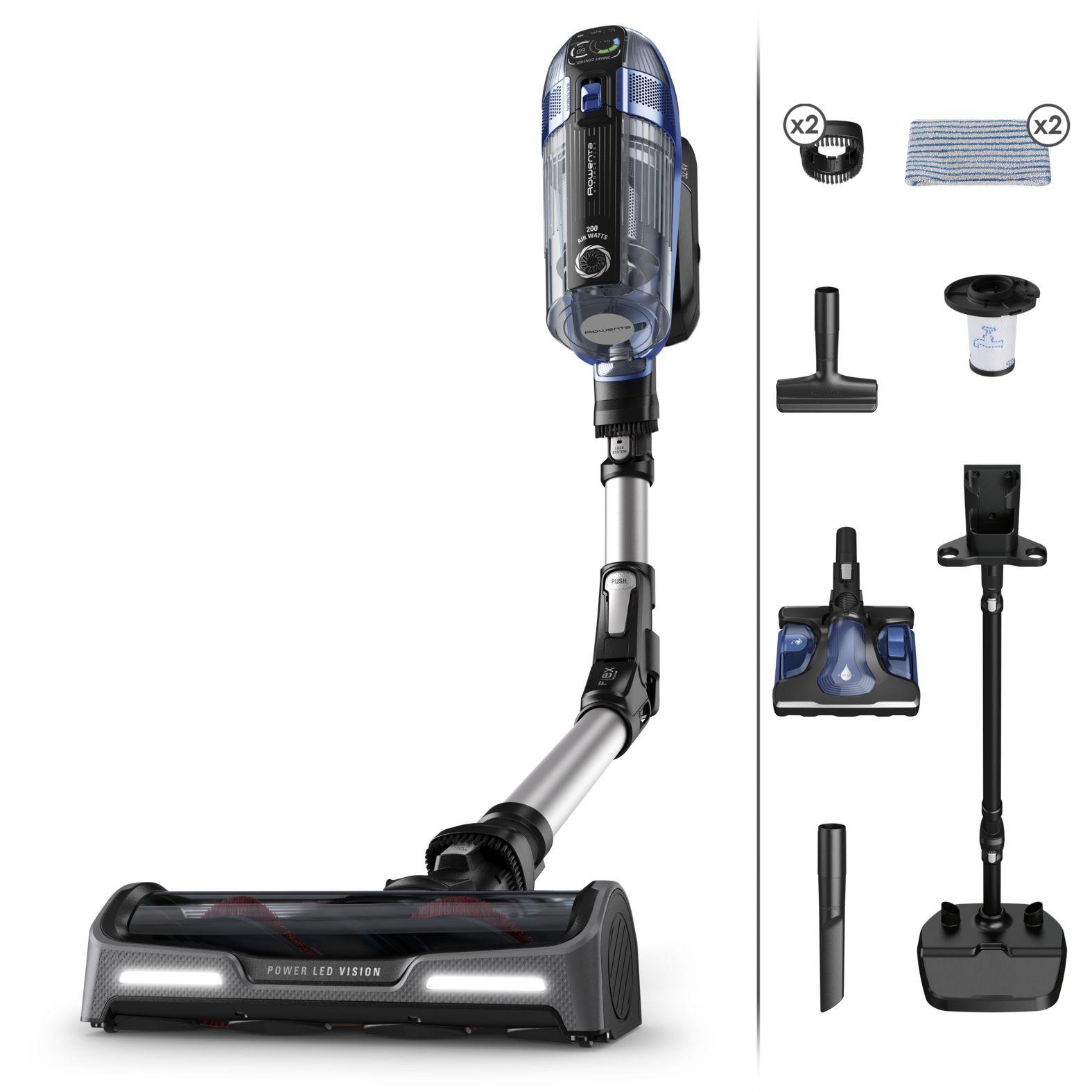 Aspirador Vertical 2 em 1 ROWENTA X-Force Flex 14.60 Aqua Docking RH99C3WO (Altura 114 cm - Azul e Prateado)