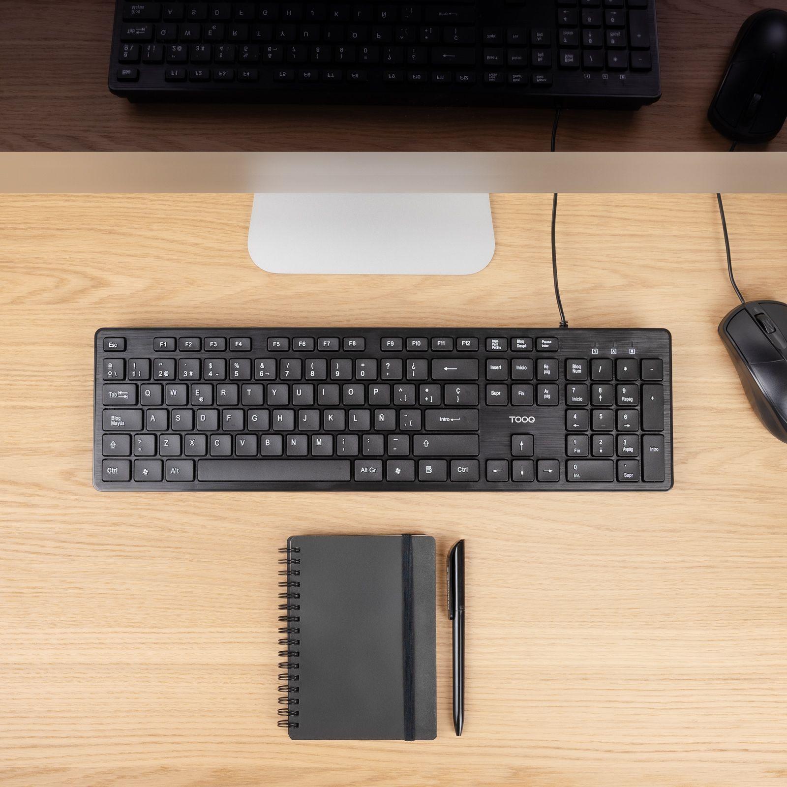 Teclado TOOQ TQK-2003-B (Interruptor de membrana - USB - Com fios - Preto) — miniatura 4