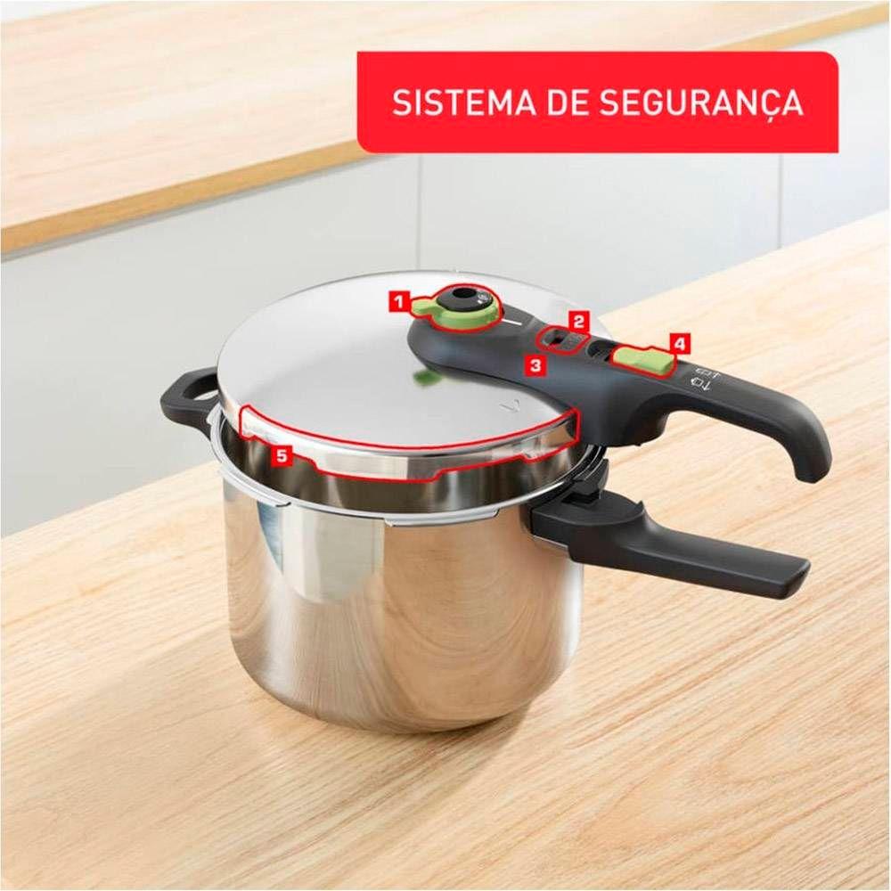 Panela de Pressão TEFAL P2580703 Secure Trendy (Altura 25,05 cm - Inox) — miniatura 4