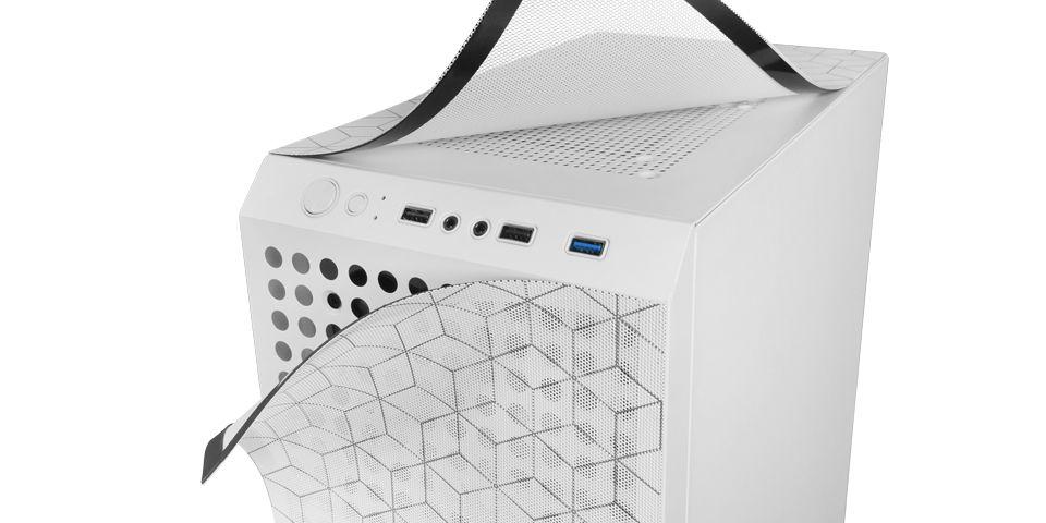 Caixa PC MARS GAMING MC-MAGW (ATX, micro ATX, Mini-ITX - Midi Tower - Mini-ITX, ATX - Branco) — miniatura 3