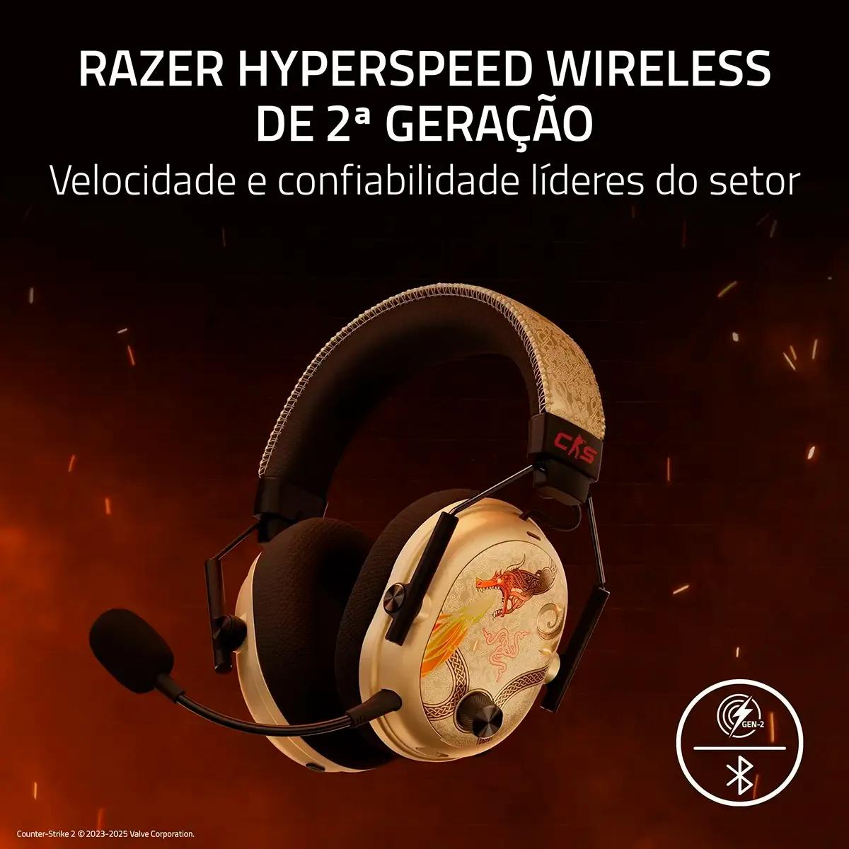 Headset Gaming RAZER BlackShark V3 Pro Counter-Strike 2 Edition (Binaural - Com fios e sem fios - Circum-aural - Preto), miniatura 3