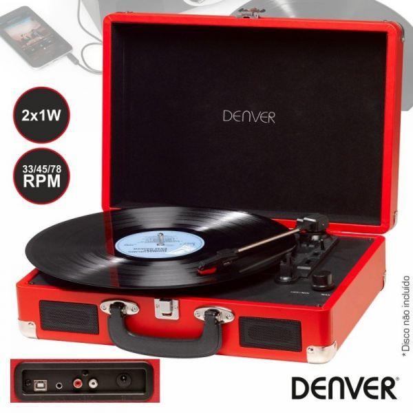 Gira-discos DENVER VPL-120 (2 W - Vermelho) — miniatura 2