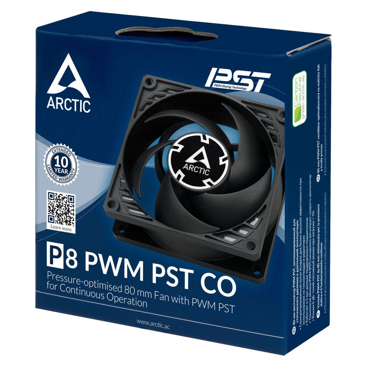 Ventoinha para Caixa de PC ARCTIC P8 PWM PST CO (Não suportado - Preto), miniatura 6