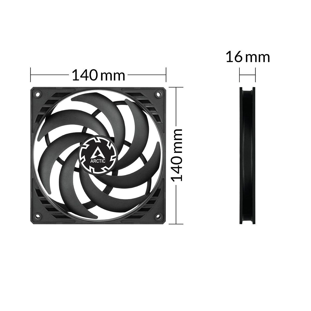 Ventoinha ARCTIC P14 Slim PWM PST (Preto) — miniatura 5