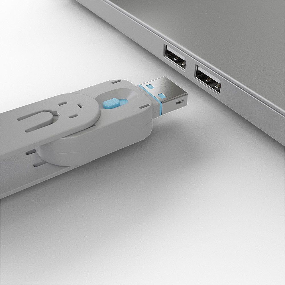 Bloqueador de Porta USB LINDY 40452 (4 Bloqueadores + 1 Chave - Azul), miniatura 3
