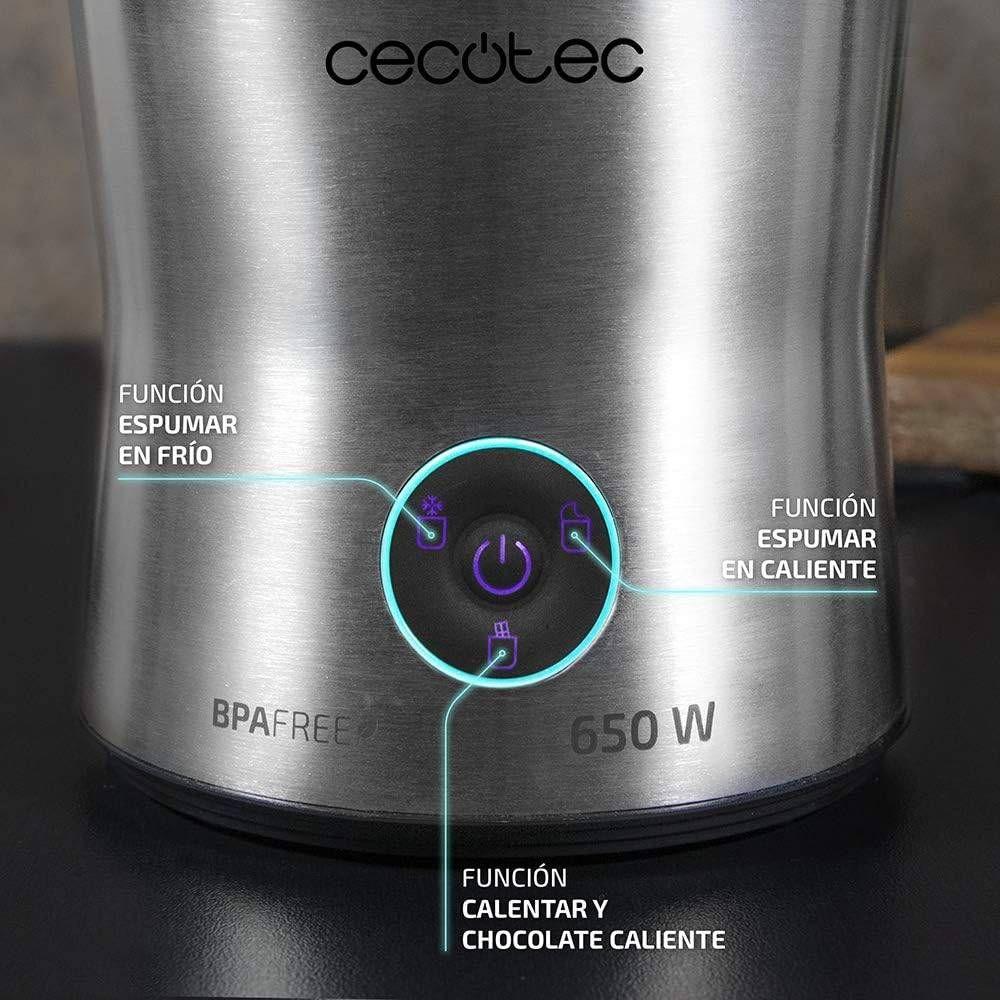 Batedor de Leite CECOTEC Power Moca Spume 5000 V (650 W - Quente e Frio - Prateado) — miniatura 3
